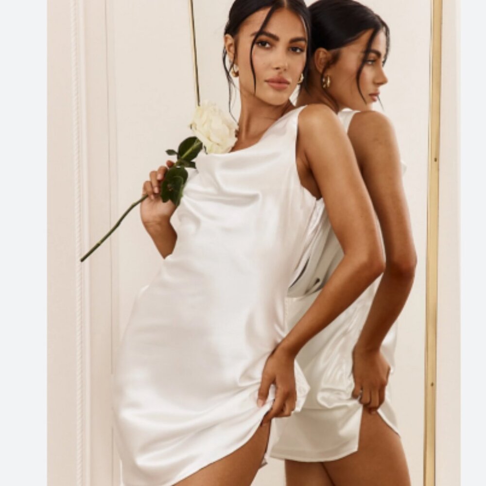 Haute Hippie One Strap White Dress